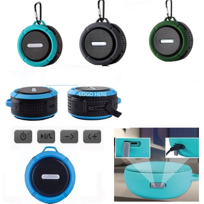 Waterproof Wireless Music Player Speaker With Carabiner