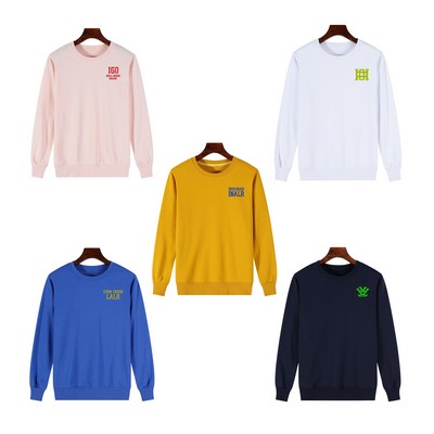 Unisex Long Sleeve Cotton Sweater Crewnecks Sweat Shirts