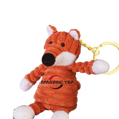 2.5" Plush Keychain Simulation Key Tag - Fox