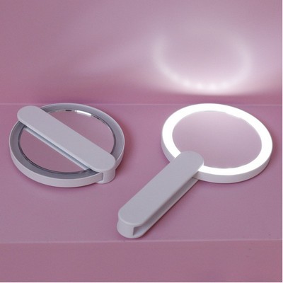 Handheld Foldable Travel Mirror with Led Lights