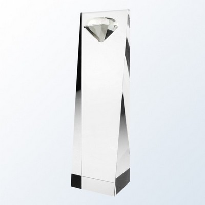 Diamond Tower Crystal Award, 9"H