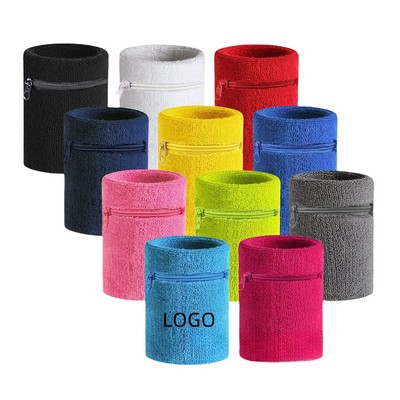 Sports Wristband/Zipper Sweatband