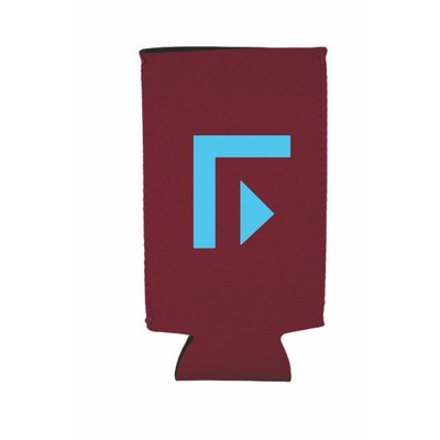 Burgundy Neoprene Slim Can Cooler