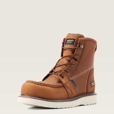 Ariat® Rebar® Composite Toe Wedge 6" Moc Toe H2O Boots