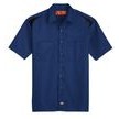 Dickie's® Men's Performance Short Sleeve Team Shirt - Cobalt Blue/Black