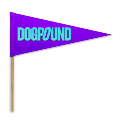 12"X30" Acrylic Stiff Felt Pennant with Wood Pole (No top)