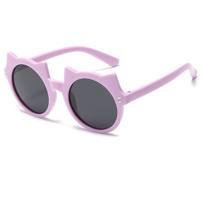 Kids Silicone Cat Shaped Sunglasses