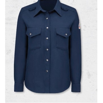 Bulwark™ Women's Snap Front Uniform Shirt -Navy Blue