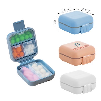 5 Compartments Portable Moisture Proof Small Pill Case