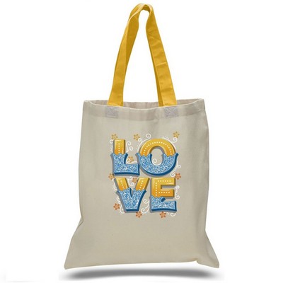 Sublimation 6 oz Poly Canvas Tote Bag - 15"W x 16" H x 20"Handle