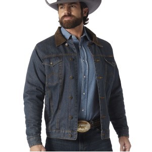 Wrangler® Men's Rustic Blue Lined Denim Jacket