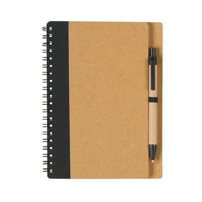 Eco-Inspired Spiral Notebook & Pen