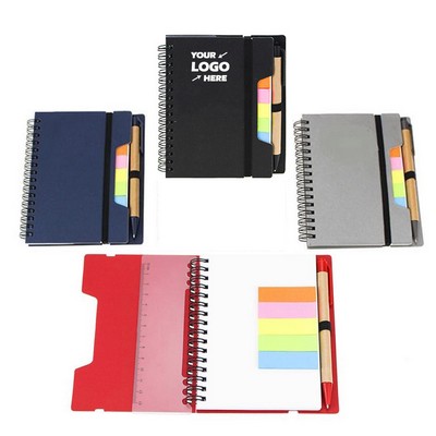 Notebook With Sticky Notes And Pen