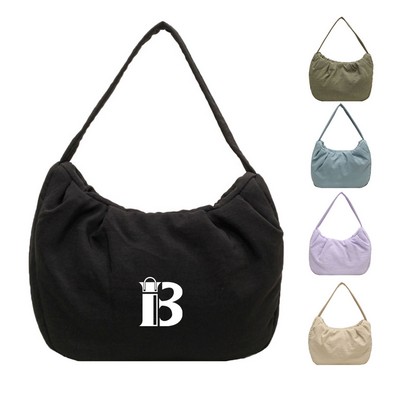 Nylon Wrinkle Candy Underarm Tote Bag