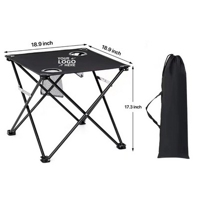 Folding Camping Table with 2 Cup Holders