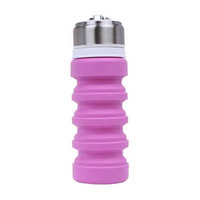 Collapsible Silicone Sports Bottle - Compact & Portable