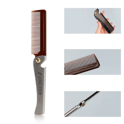 Stainless Steel Folding Comb Folding Beard Comb