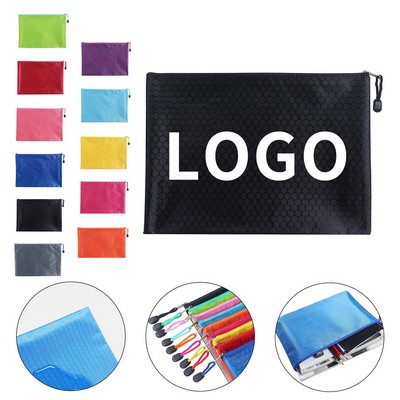 Customizable Protective File Folder with Zipper