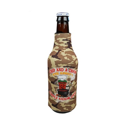 Premium Urban Camo Full Color Dye Sublimation Collapsible Foam Bottle Sleeve Insulator