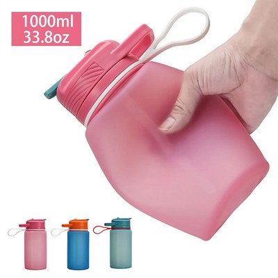 34 Oz Collapsible Silicone Water Bottle