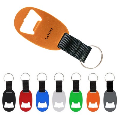 Flat Top Bottle Opener Keychain