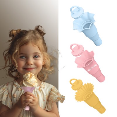 Ice Cream Collapsible Stain Resistant Silicone Bottle