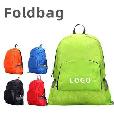 Waterproof Folding Diamond Plaid Backpack