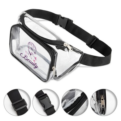 Clear Fanny Pack / Two Zipper Pockets