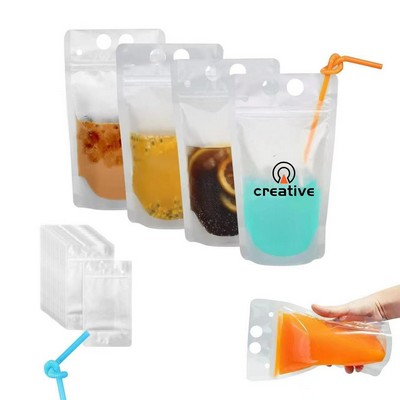 16Oz. Plastic Drink Juice Pouches