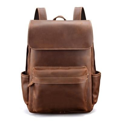 The Helka Full Grain Vintage Leather Backpack (14.9"x13.7"x5.9")