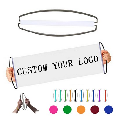 9 1/2"x27 1/2" Custom PET Hand Held Retractable Scroll Banner