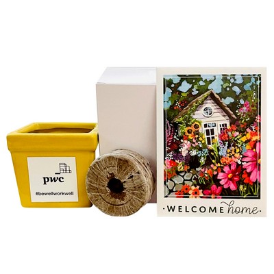 Welcome Home Flower Seed Kit in Ceramic Pot