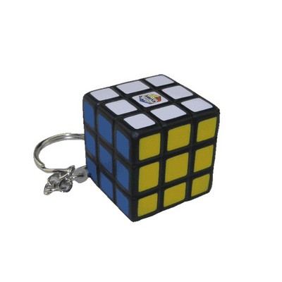 New Foam Cube Shaped Stress Ball with Keychain