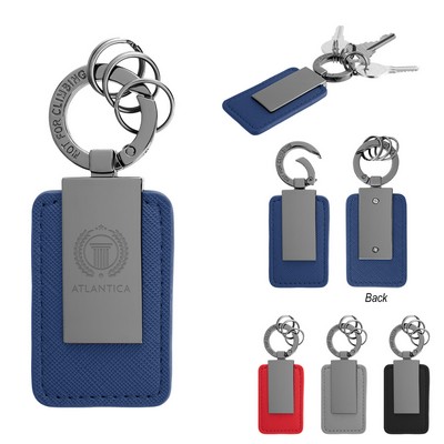 Leatherette Carabiner Clip Key Tag