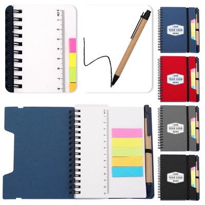 Spiral Notebook W/Sticky Notes and Pen