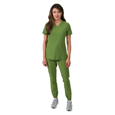 Medgear Olivia Women's 4 Pocket Top Gathered Jogger Pants Set