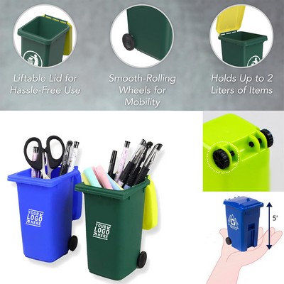 Desktop Trash Can and Pen Holder