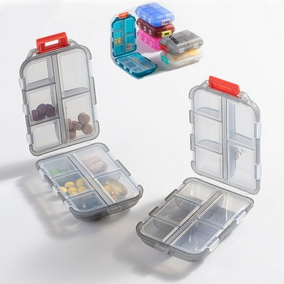 10 Compartments Travel Pill Organizer