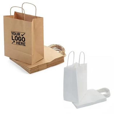 Customized Kraft Paper Bulk Gift Bags with Handles