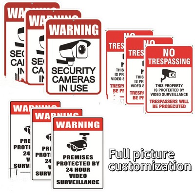 Aluminum Alloy Monitoring Warning Sign