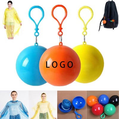 Portable Raincoats Ball Ponchos With Hook