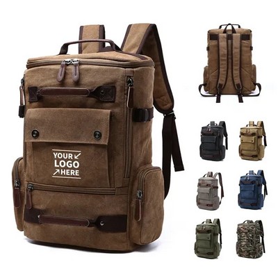 Large Capacity Canvas Travel Backpack