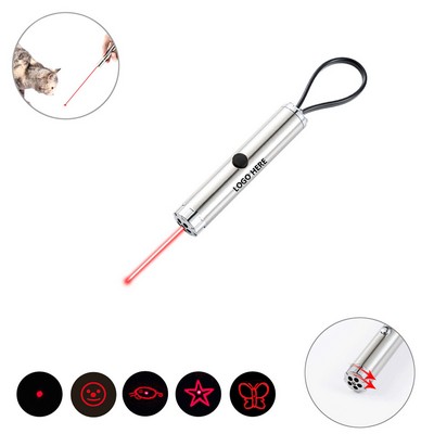 Mini Laser Pointer for Pets Stainless Steel with Cartoon Icons and Wrist Band