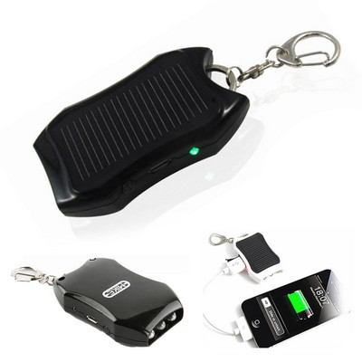 Mini Solar Power Bank w/ Keychain