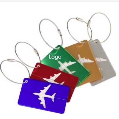 Metal Plane Luggage Tag