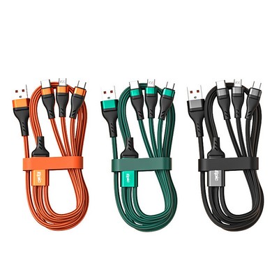 Multi 3-in-1 4ft Fast Charging Cable and Data Cable