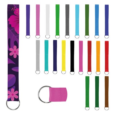 Custom 3/4" Full-Color Wrist Keychain Lanyard with Split Ring