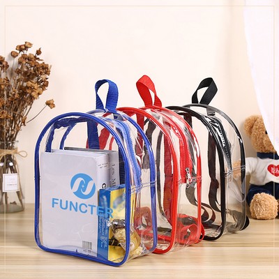 Clear PVC Backpack Stadium Approved Bag Shoulder Bag Jelly Backpack Snack Bag for Children Adult