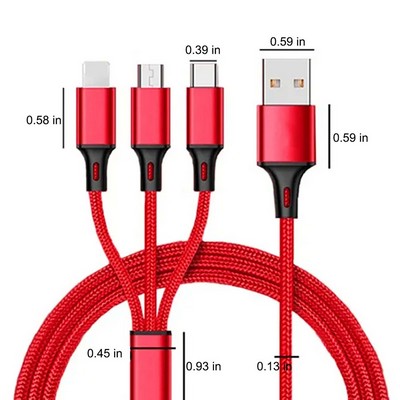 4-in-1 Universal Charging Cable 47 Inch