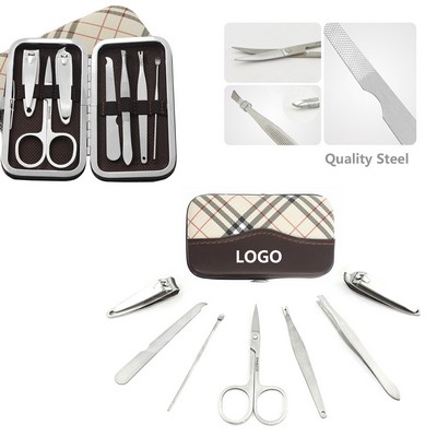 Cross Stripes Surface 7 Pieces Manicure Set